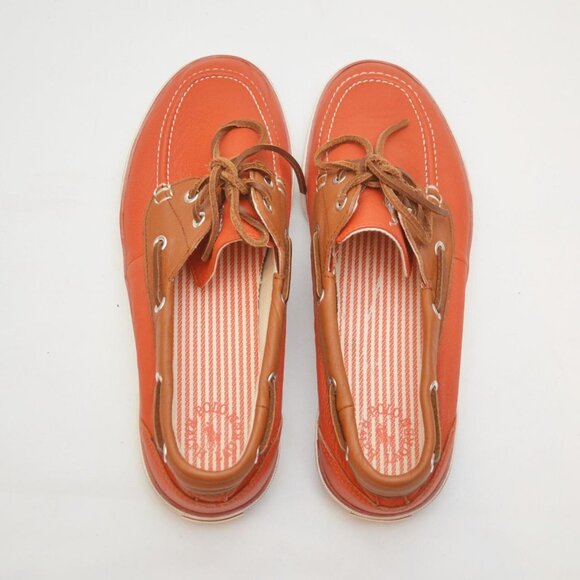 Polo Ralph Lauren Men\'s Leather Boat Shoes Pre Owned Size 9.5D
